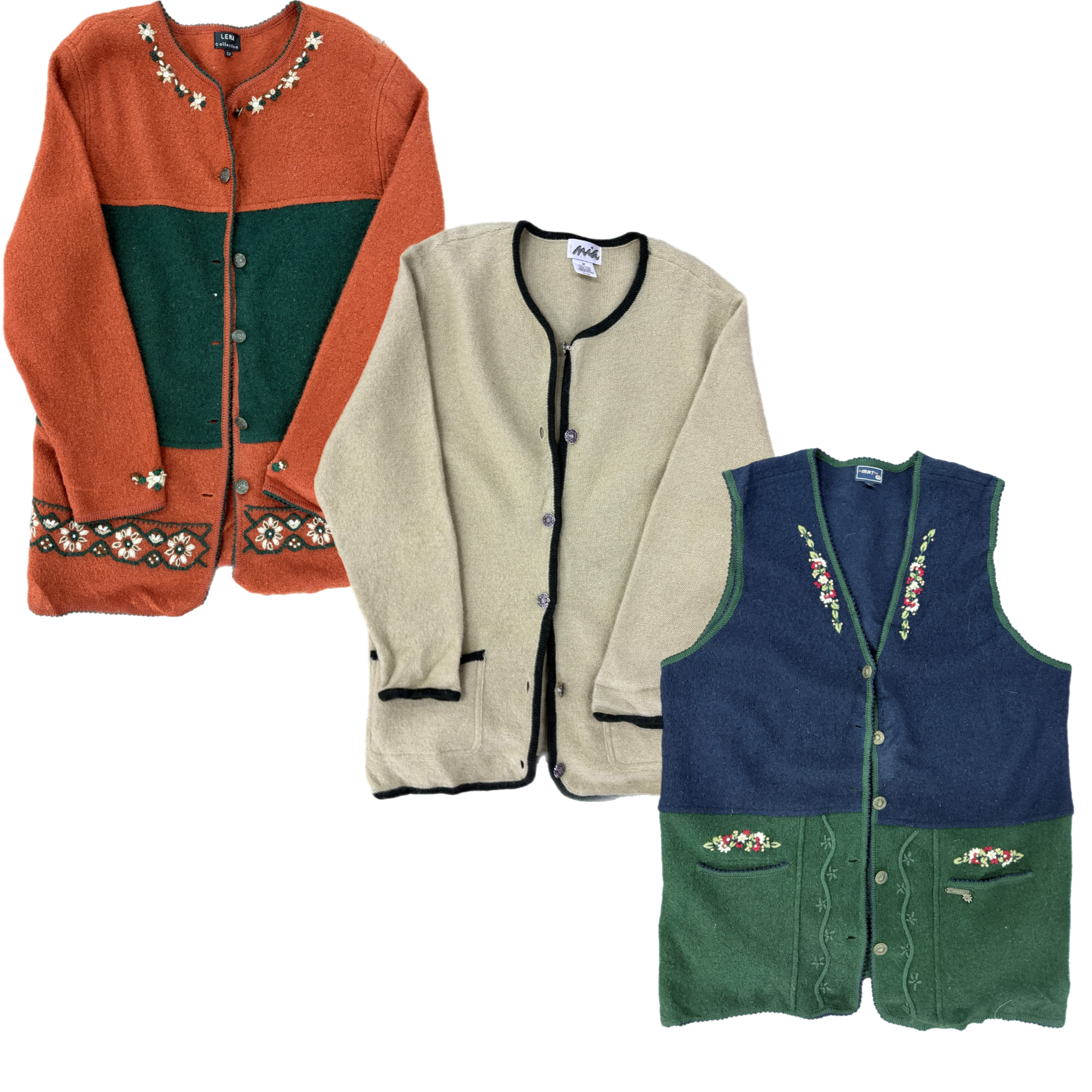 Collection of FELTED WOOL SWEATERS in a gallery layout